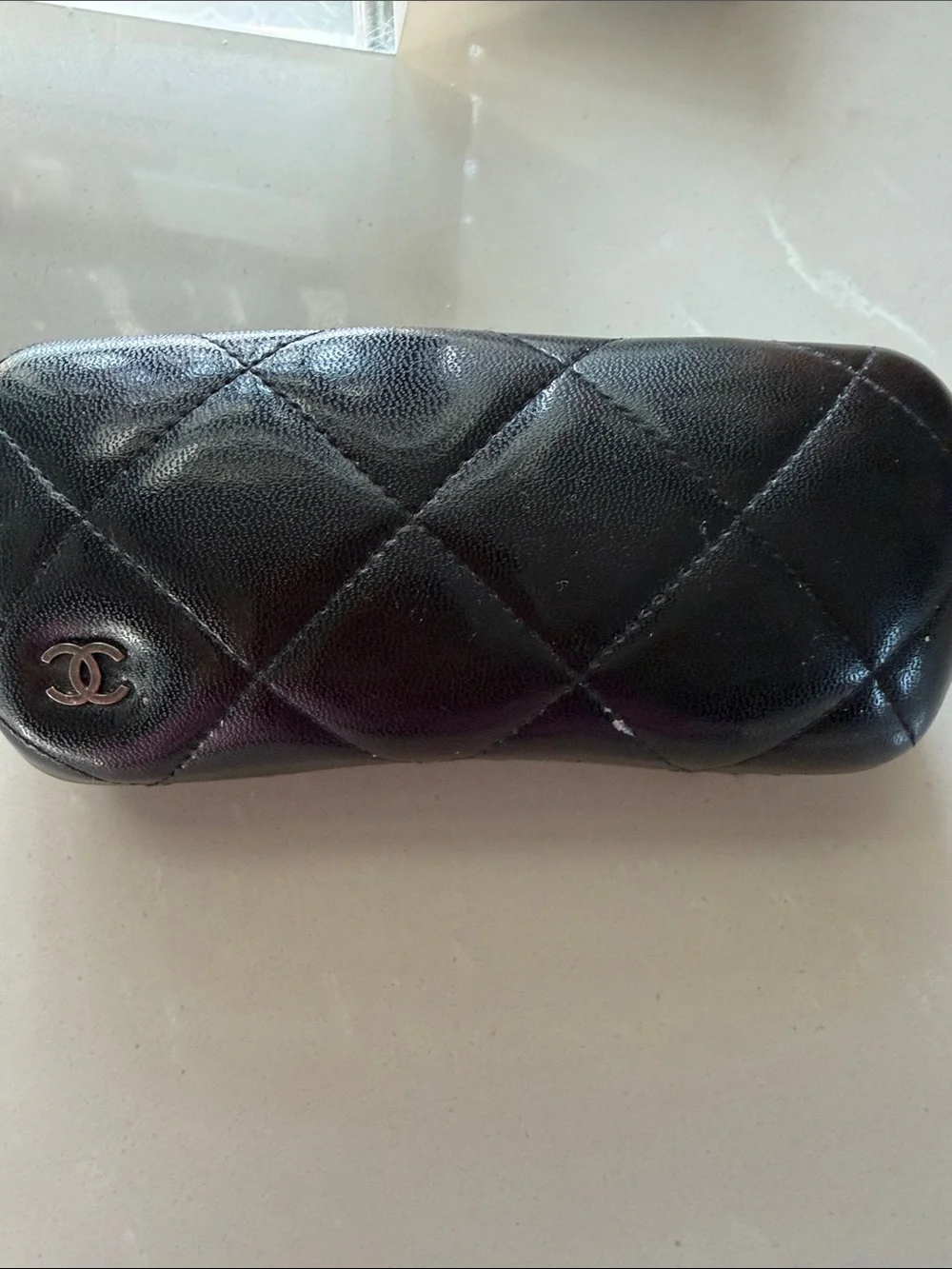 CHANEL prescription Black Frames with Gold Logo Plaque